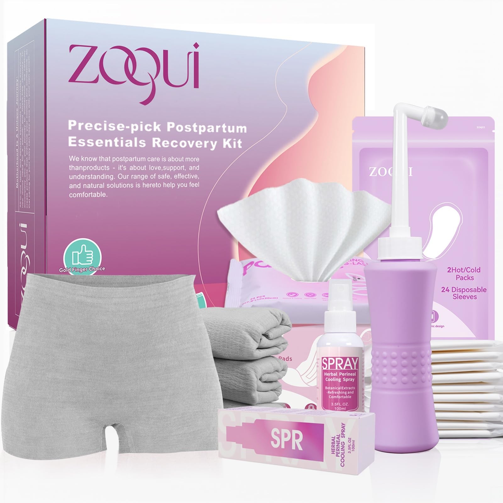 20 Pcs Mom Postpartum Essentials Recovery Kit, Hospital Bag Must Haves for Ne...