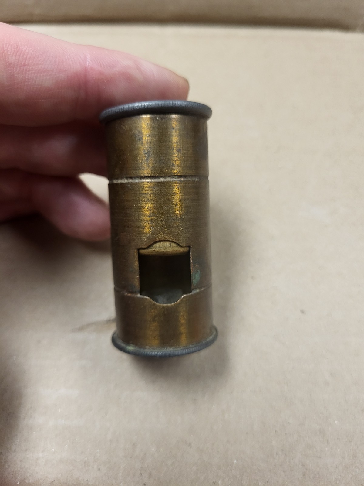 Antique Brass Pocket Microscope Entomologist Botanical Field Magnifier
