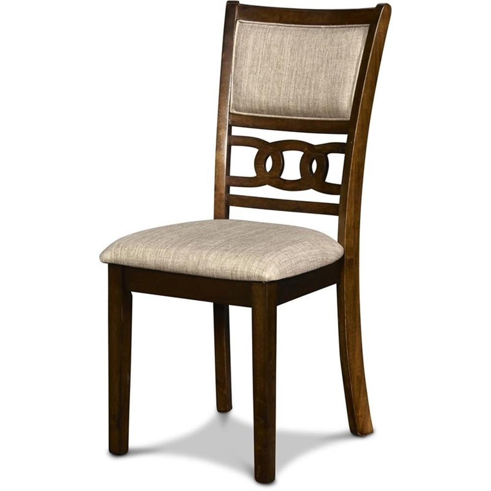 Pemberly Row Solid Wood 5-Piece Round Dining Set in Cherry Brown