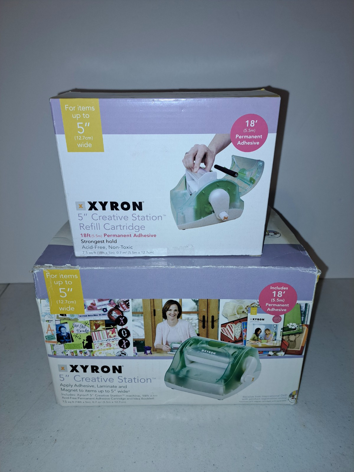 XYRON 5" Creative Station Laminator Label Magnet Maker Plus Refill Cartridge