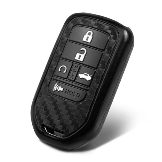 Key Fob Case Carbon Fiber Pattern Type-A 5 Button Carbon Fiber Black (1 Pc)