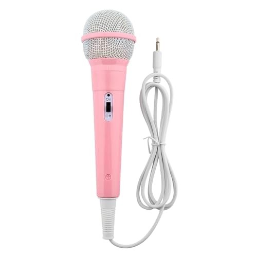 Wired Microphone, Wired Dynamic Microphone 3.5mm Jack Lightweight No Pink