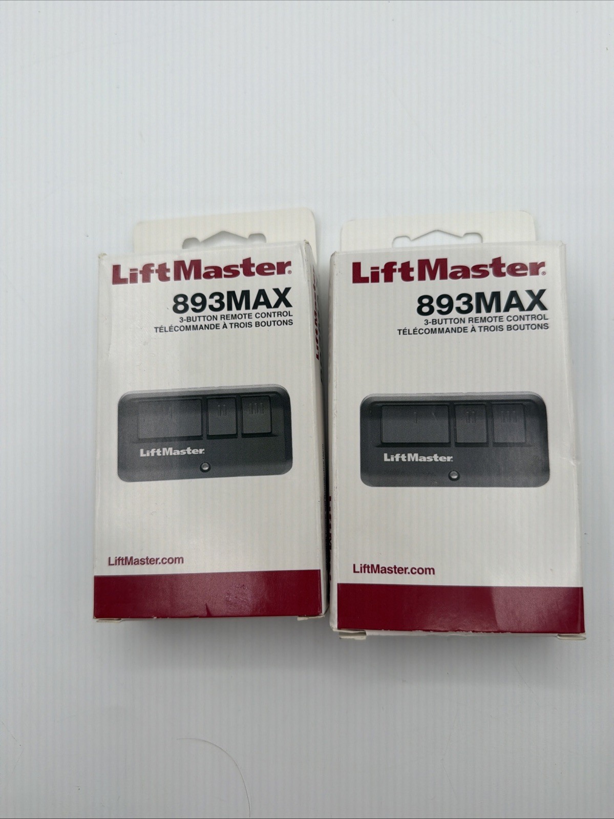 2 Pack 893MAX LiftMaster 3 Button Remote Control Garage Door Opener