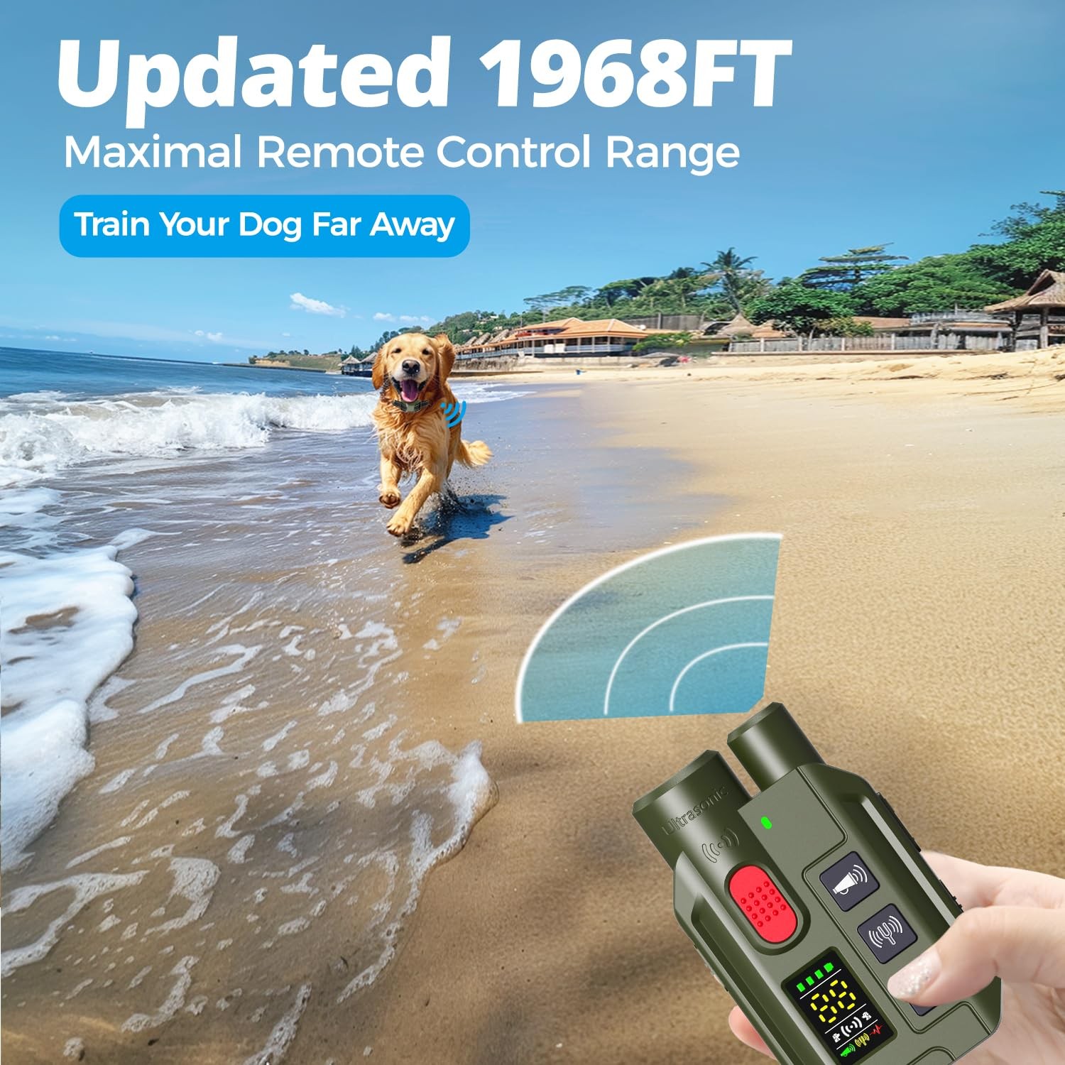 Dogs Training Collar 1968FT Dog Training Collar with Remote, IP67 Waterproof ...