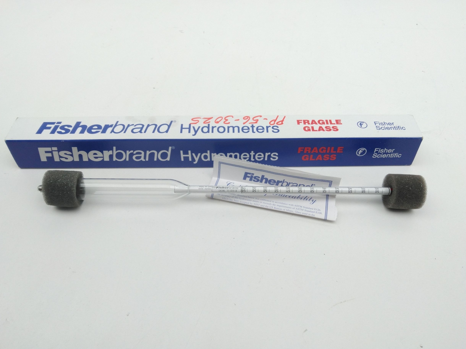 Fisher Scientific Fisherbrand 11-510B Specific Gravity Hydrometers, 0.8-0.91