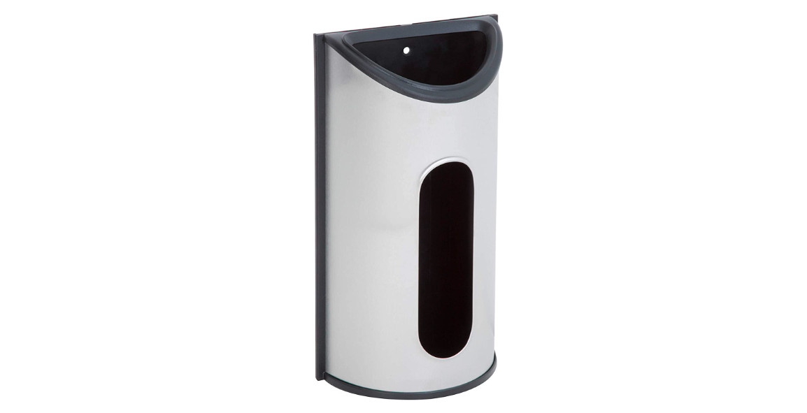 Bag Saver Dispenser Stainless Steel Kitchen Grocery Plastic Holder Wall Mount