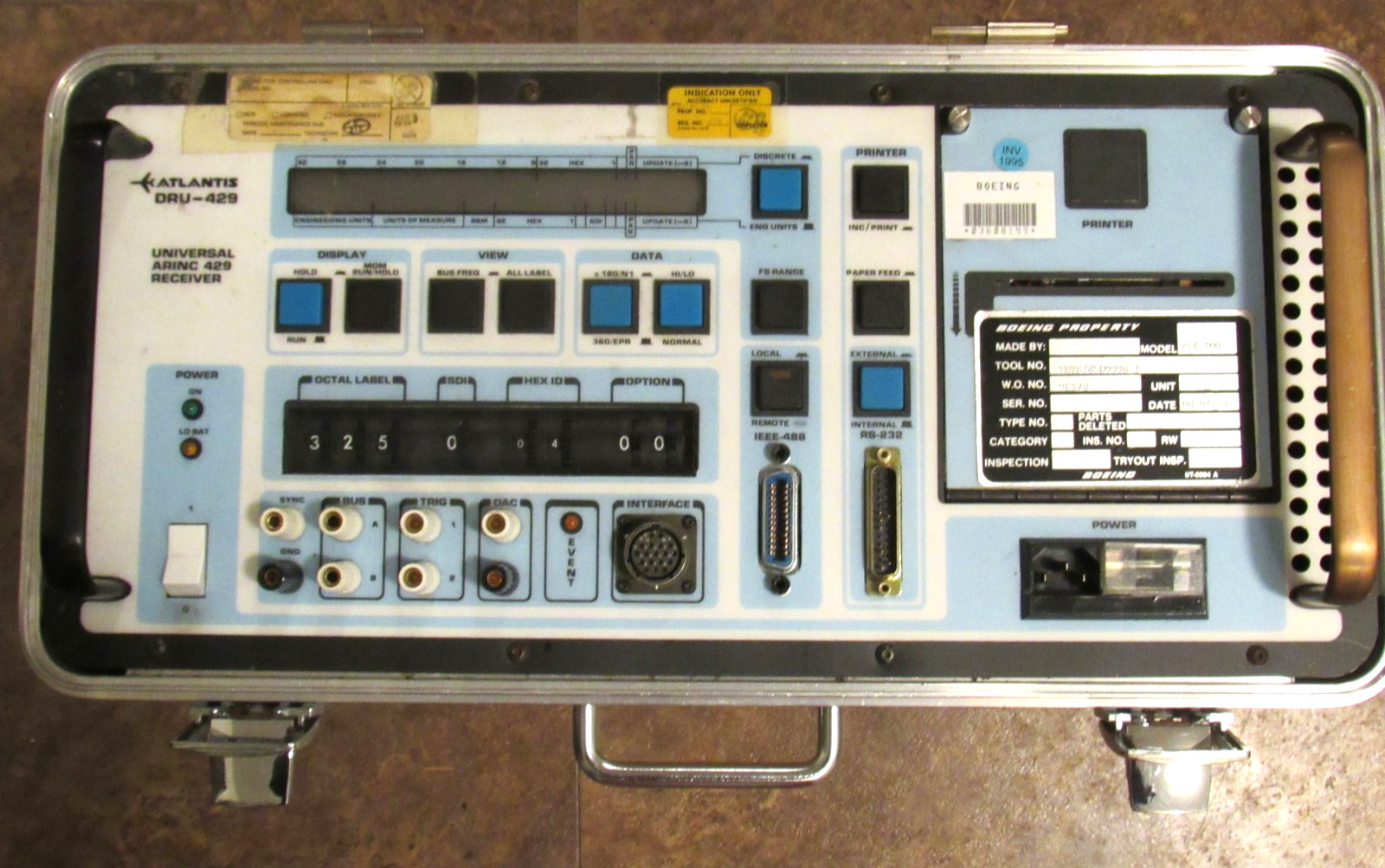 Atlantis Flight Research DRU-429 Arinc Universal Receiver