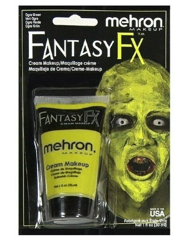 Ogre Green Fantasy FX Cream Mehron  -Water Based  Face & Body Paint (1 oz)