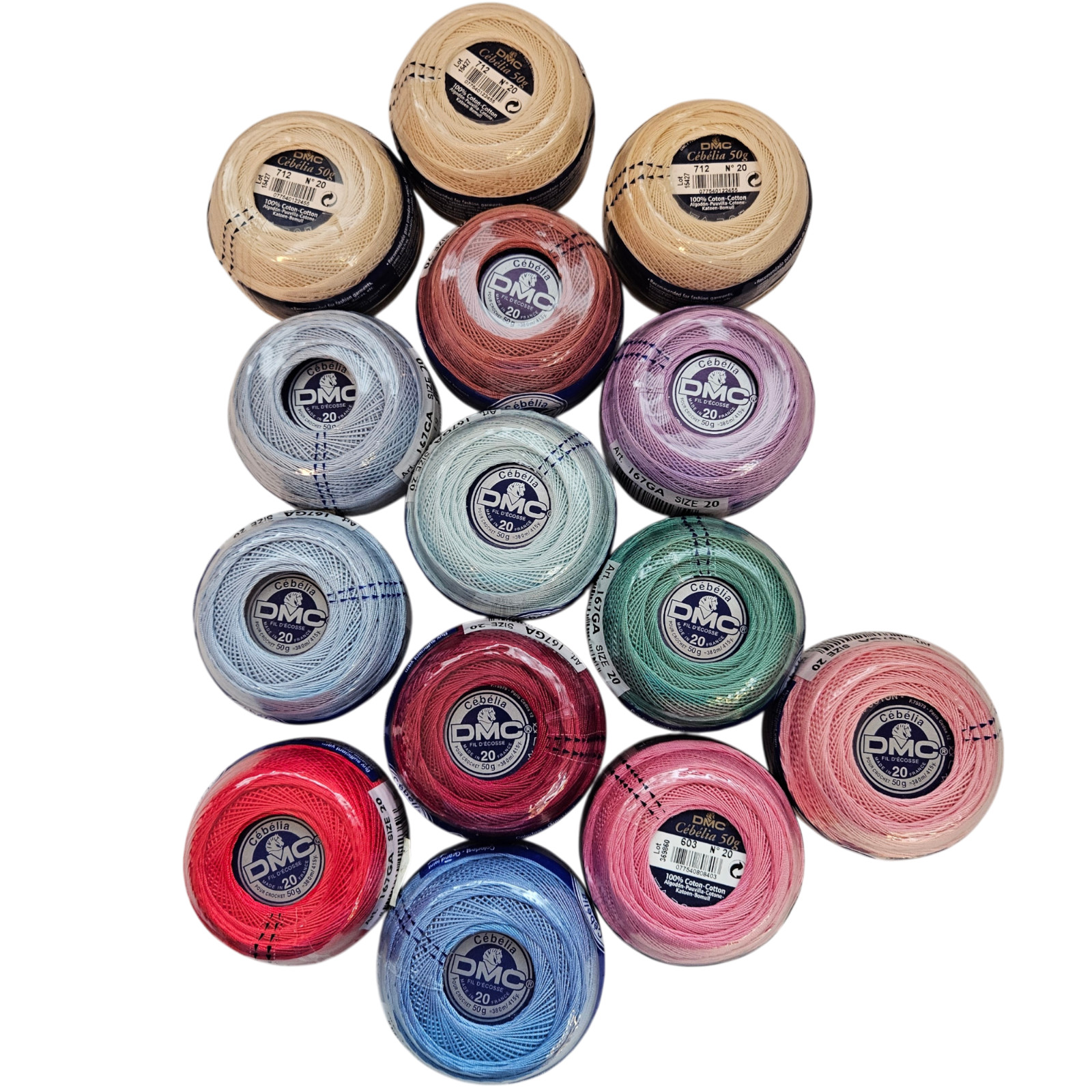 DMC Cebelia Crochet Thread No 20 100% Cotton - 415 yards 50g Spool