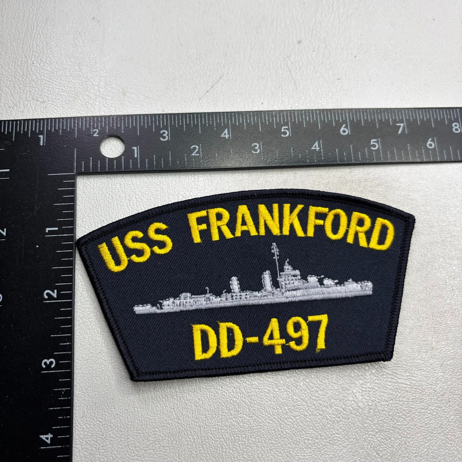 Destroyer Ship USS FRANKFORD DD-497 Hat Patch 50D3