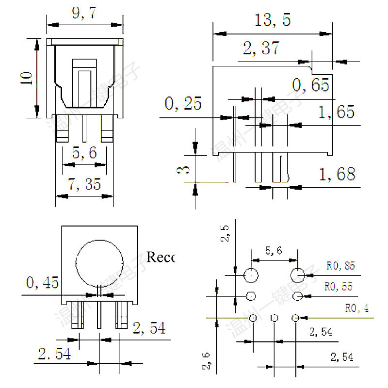 5PCS DLR1160 Receive Port Audio Fiber socket Terminal