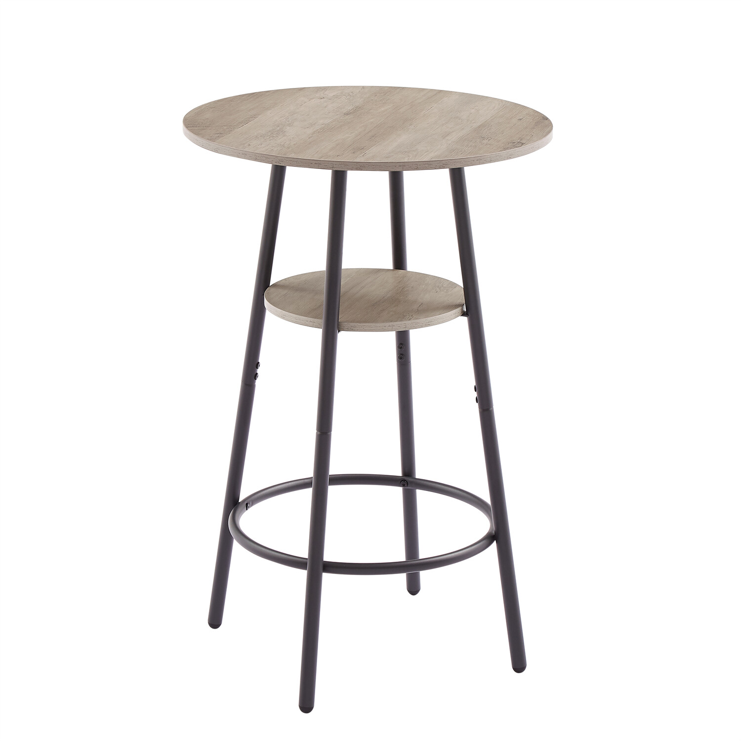 3 Piece Bar Table Set Counter Height Kitchen Pub Table w/ 2 Upholstered Stool US