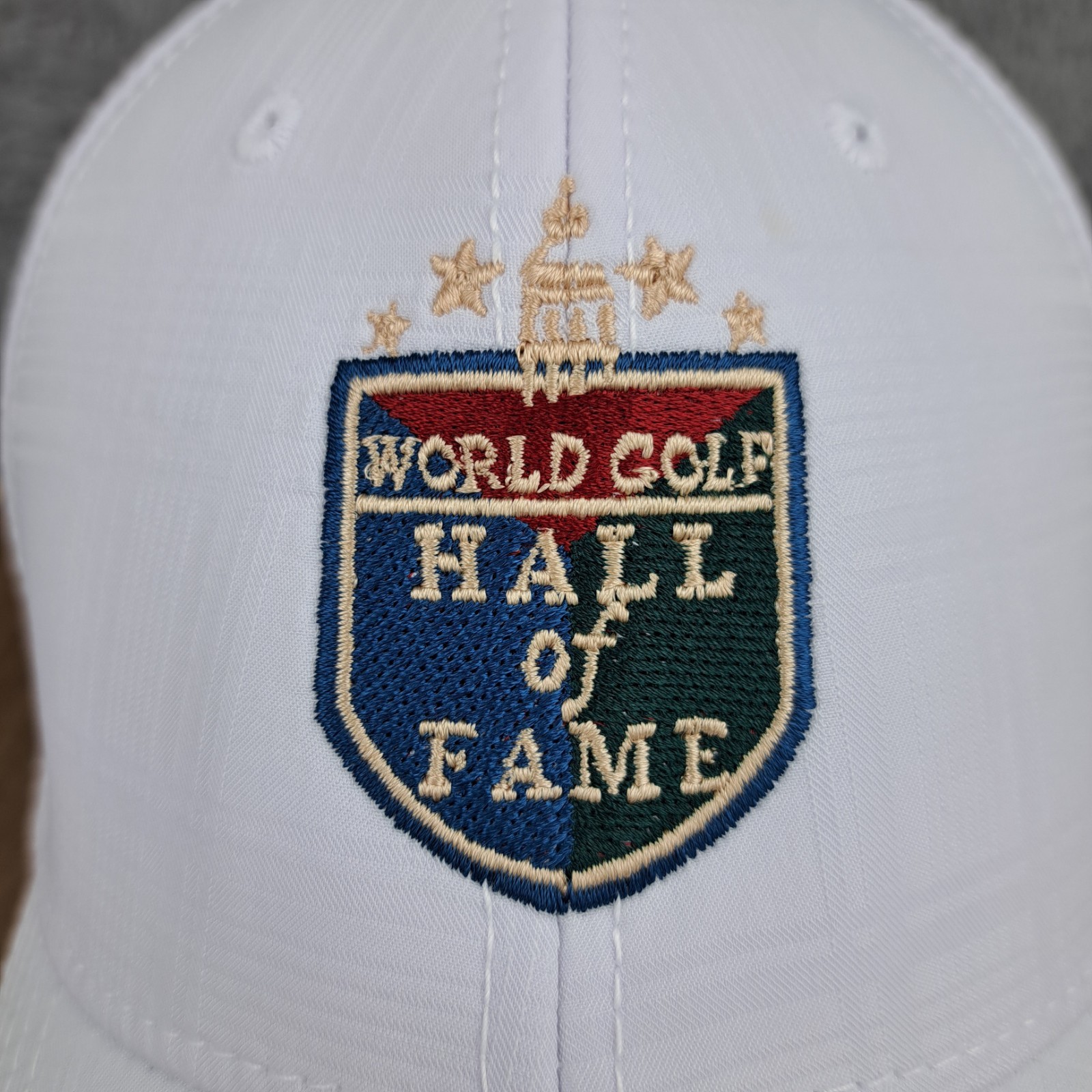 World Golf Hall Of Fame Hat Cap Strap Back White St Augustine Florida Ahead Perf