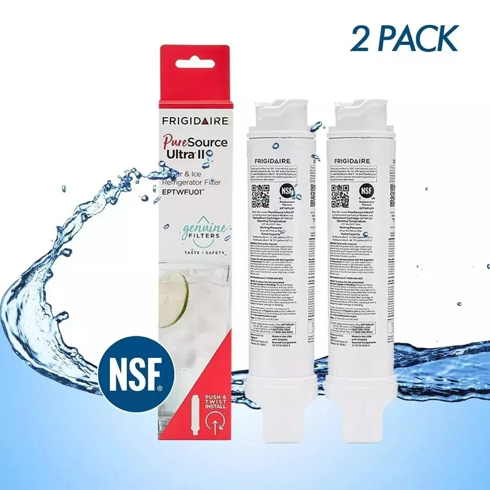 2pack  Frigidaire EPTWFU01 Pure Source Ultra II Refrigerator Water Filter Sealed