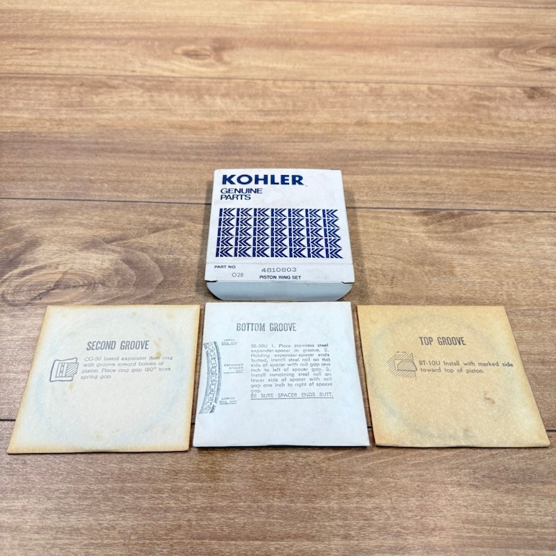 New KOHLER OEM NOS PISTON RING SET / .020" OVER / 4810803 48-108-03