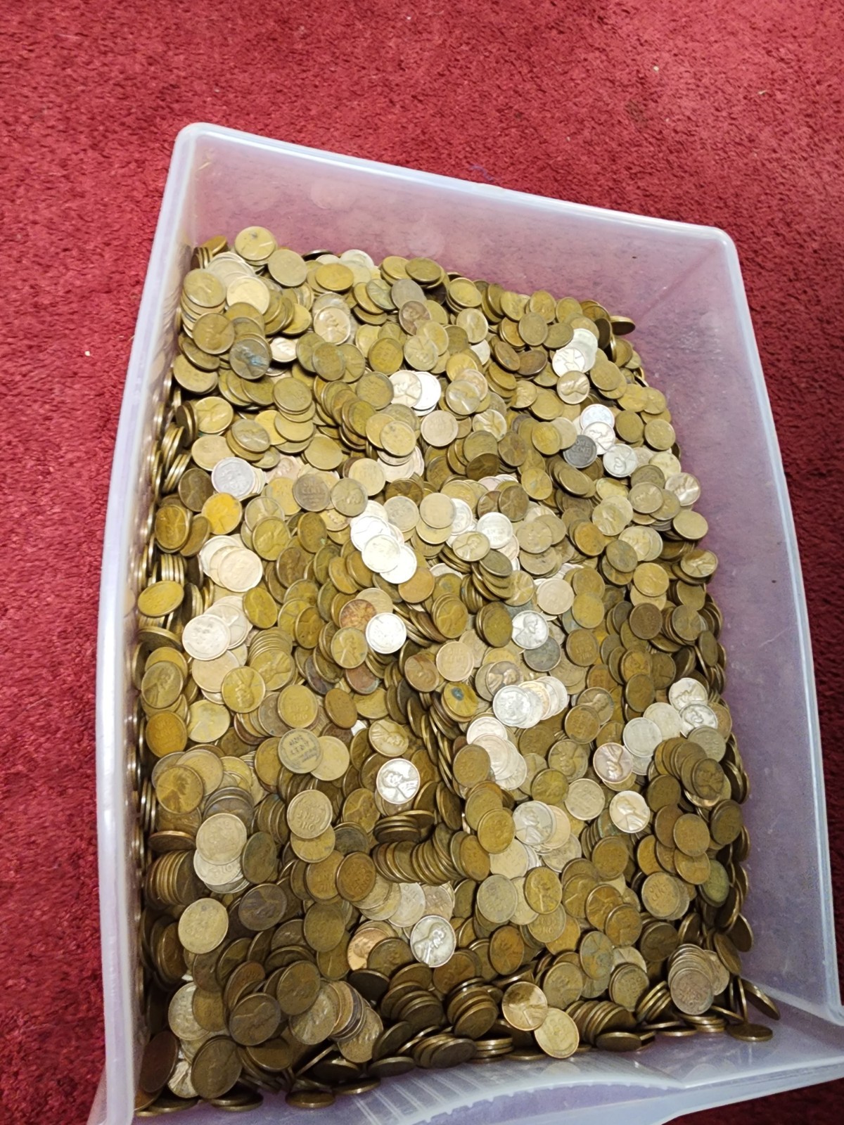Large Lot Of Unsorted Wheat Pennies