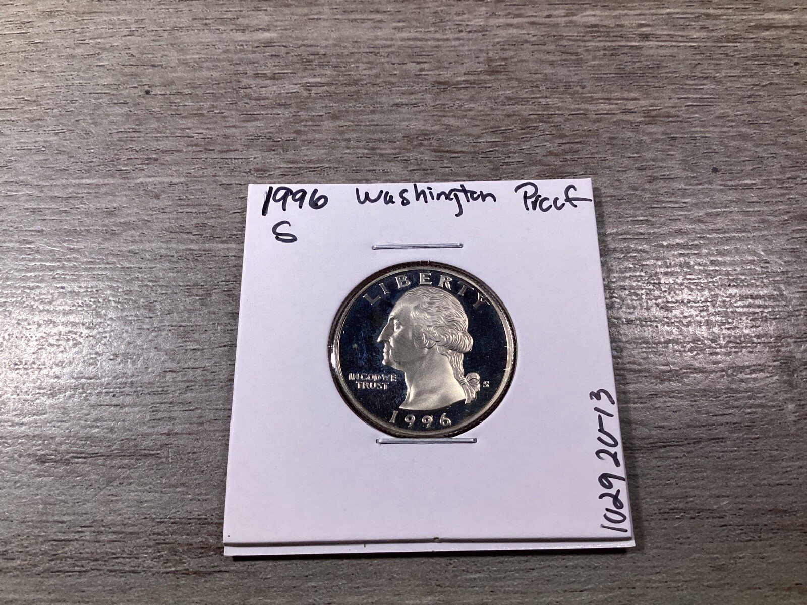 1996 S Washington Proof Quarter from San Francisco Mint 102920 13a