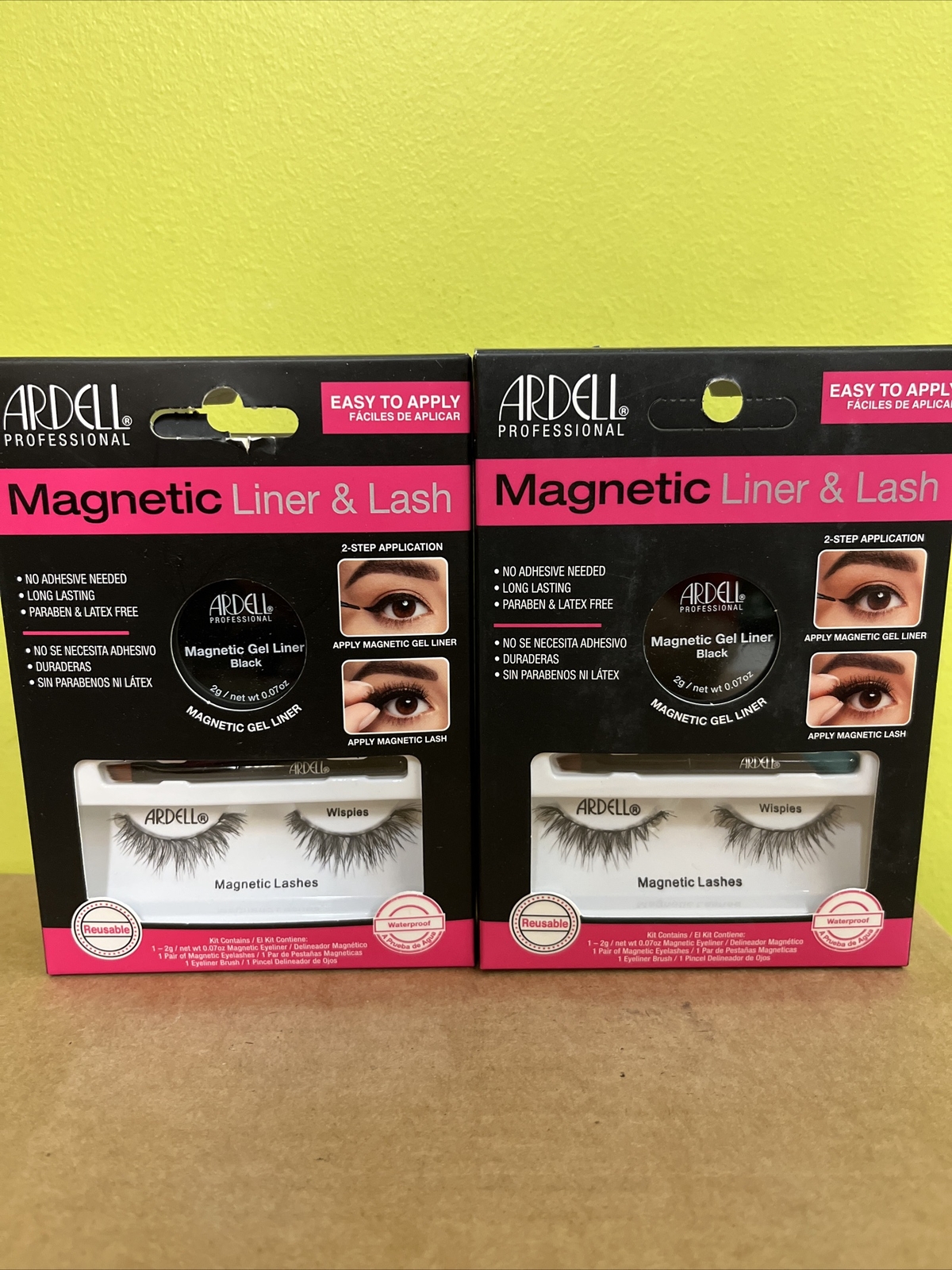 Lot Of 2 Ardell Magnetic Liner & Lash Kit, Wispies # 36850 Sealed.