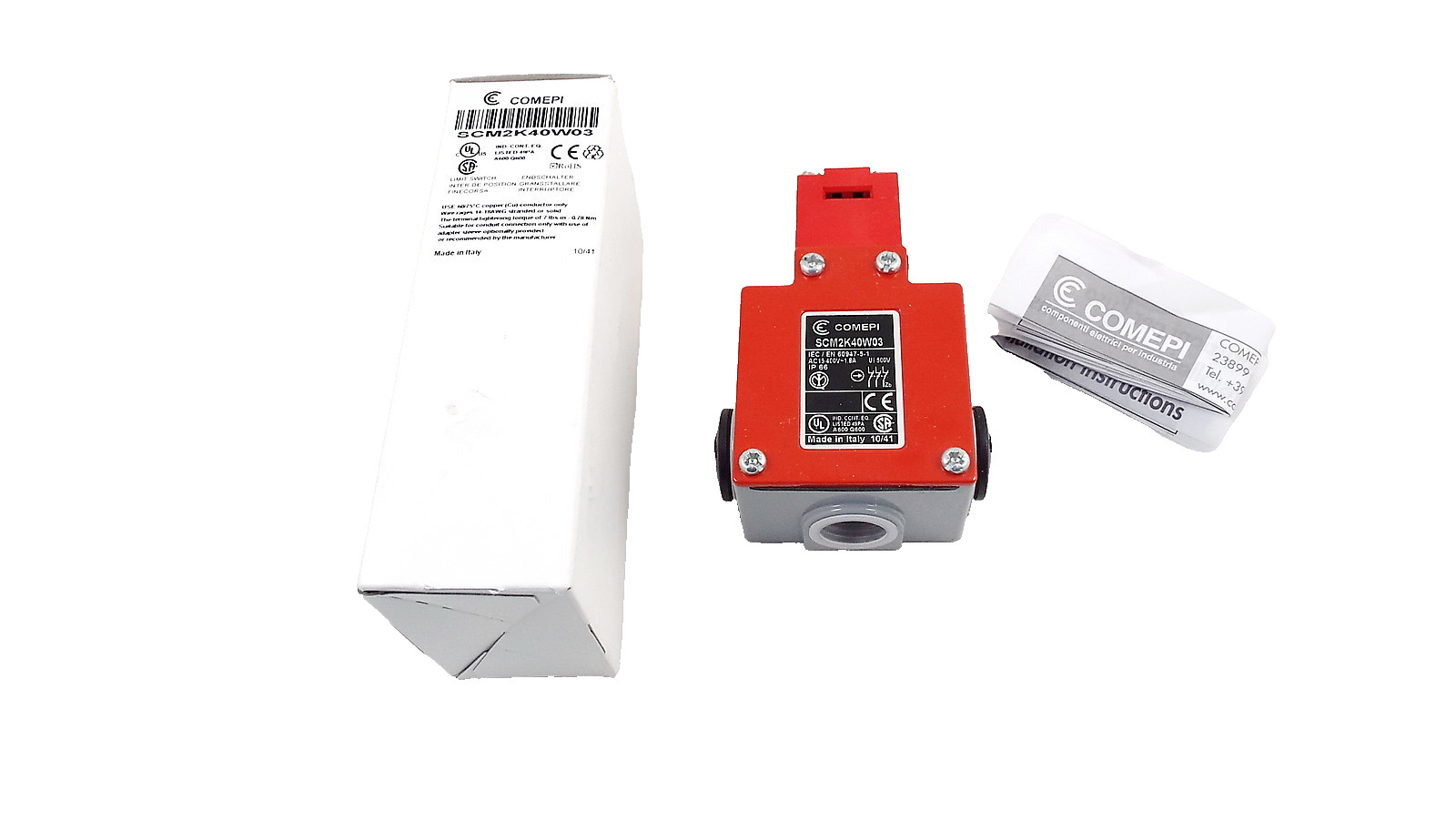 AUTOMATION DIRECT COMEPI SCM2K40W03 SFTY SW TONGUE 90-DEG 3 N.C. NIB