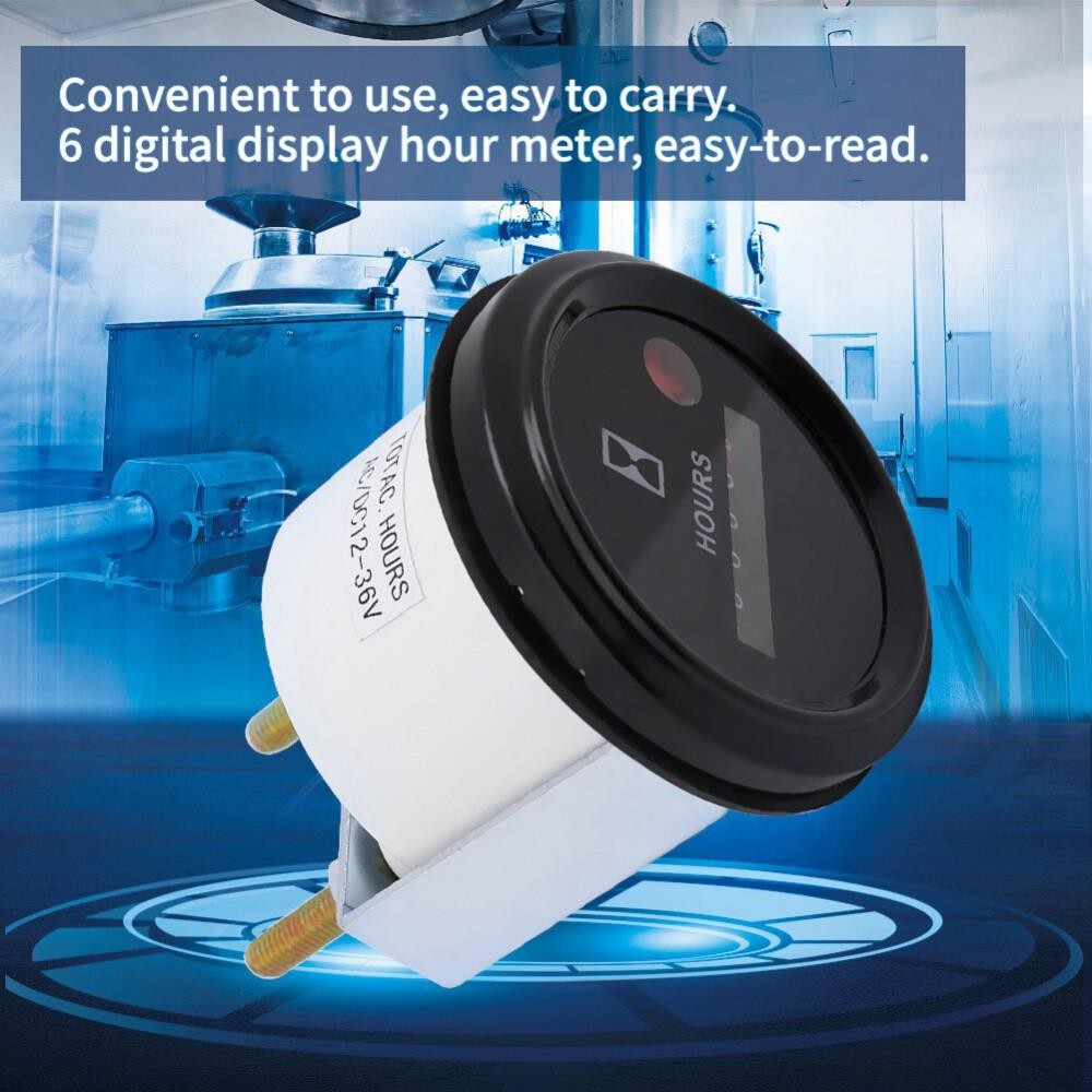 Waterproof 2.2" Round Gauge 12V~36V Hour Meter For Marine Boat Tractor Engine ?
