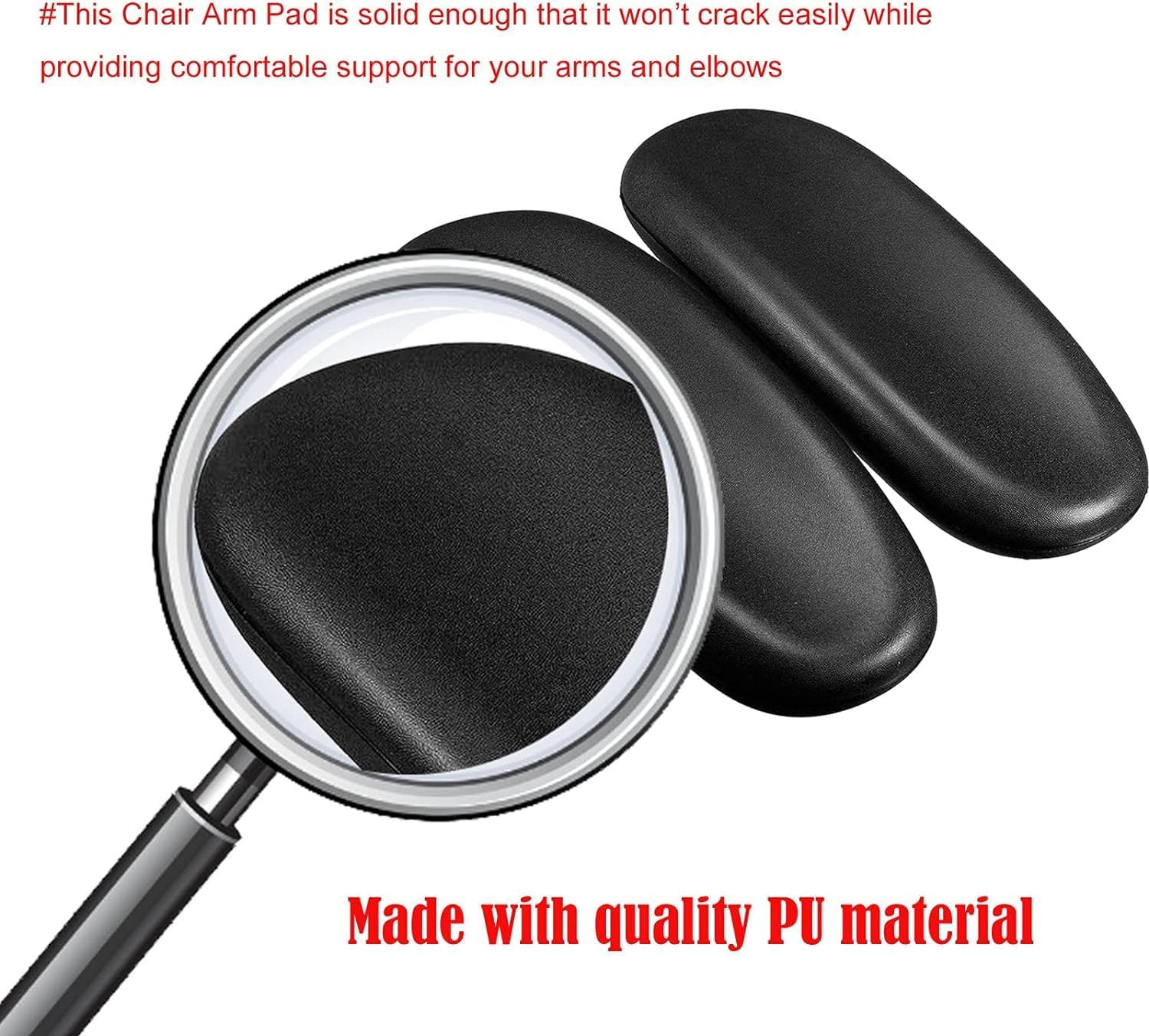 Office Chair Arm Rest Replacement Fits All Styles of Arms with 4" Mounting Hole