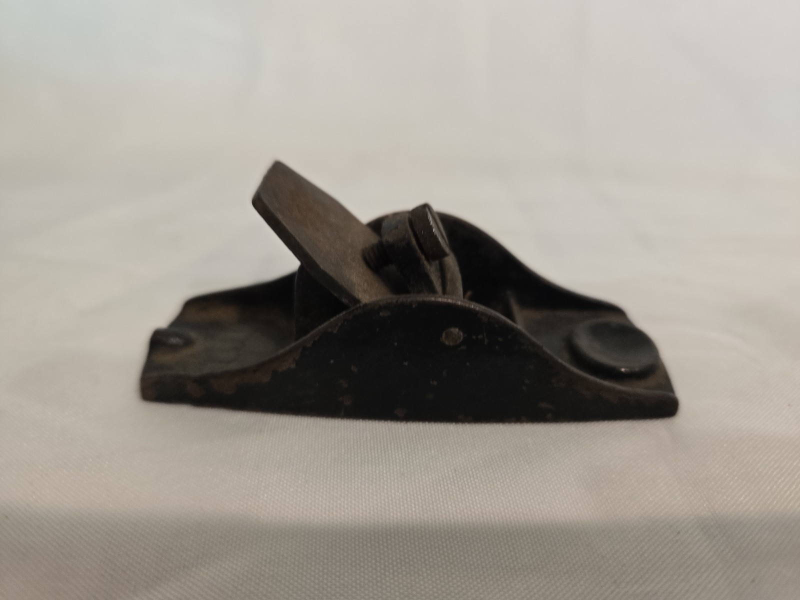 Vintage Black Metal Block Plane Small Mini Hand Woodworking Carpenter Tool