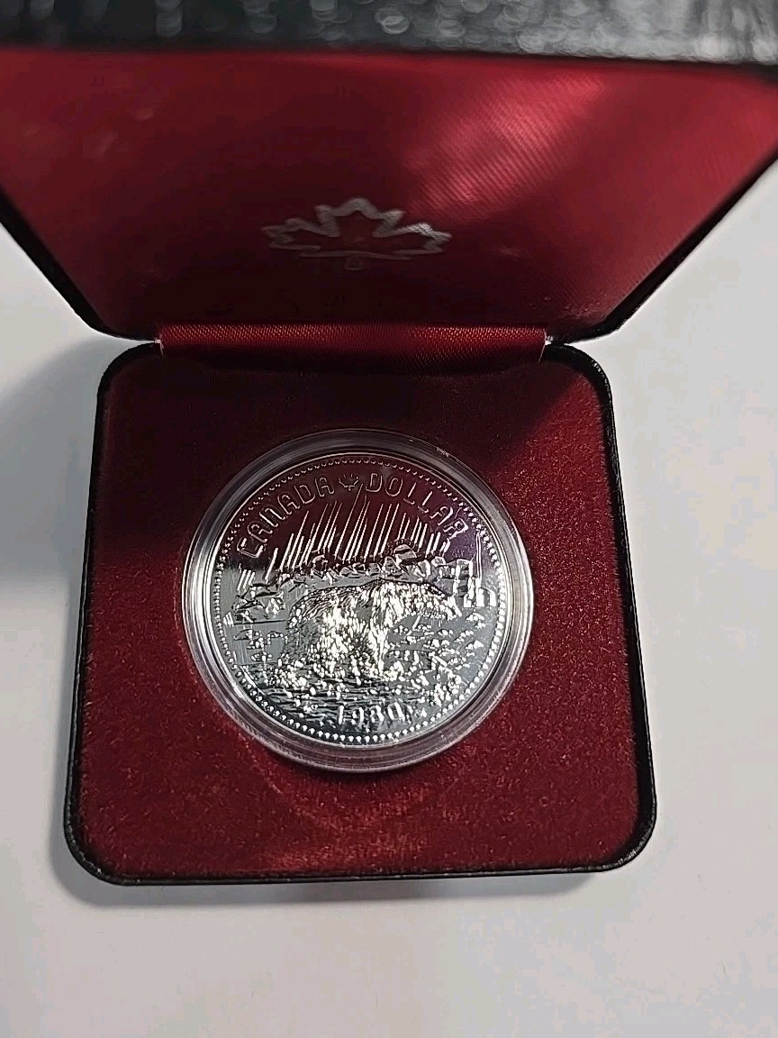 1980 Canada Proof Dollar .500 Silver Bear