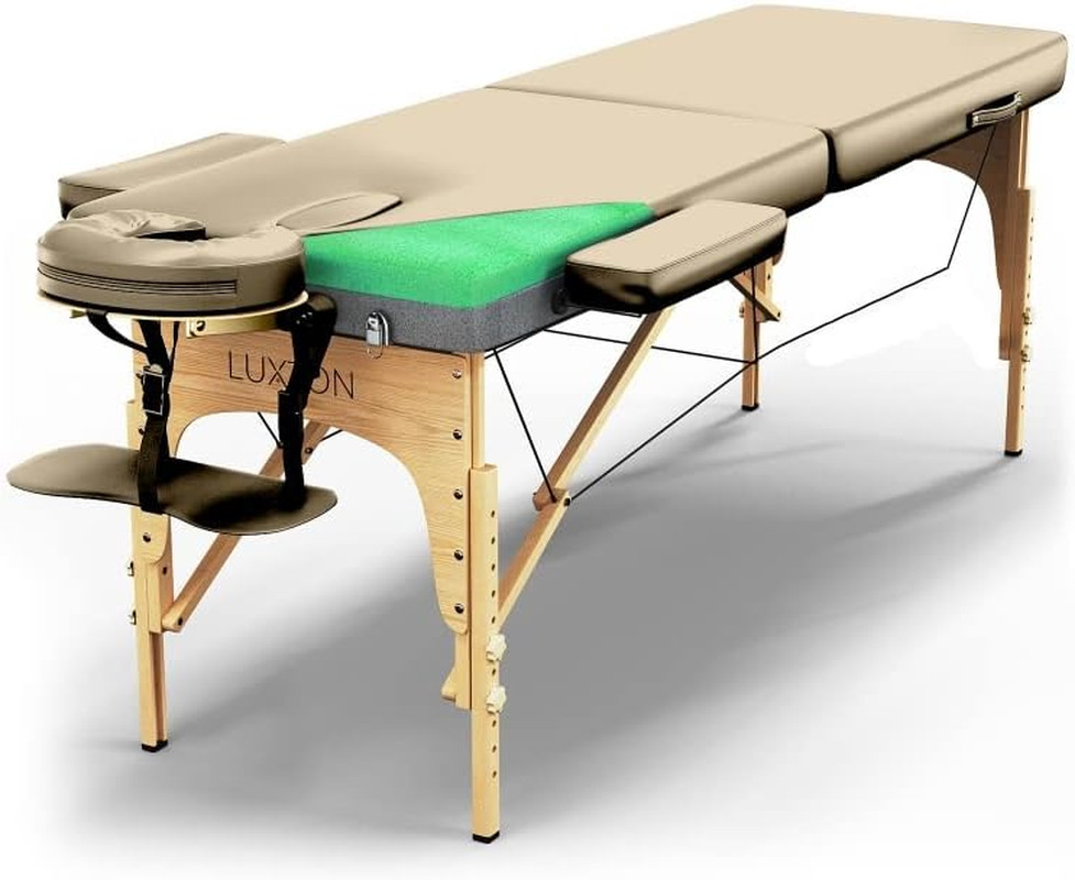 Premium Foam Massage Table Portable Foldable Massage Bed Height Adjustable, 72 I