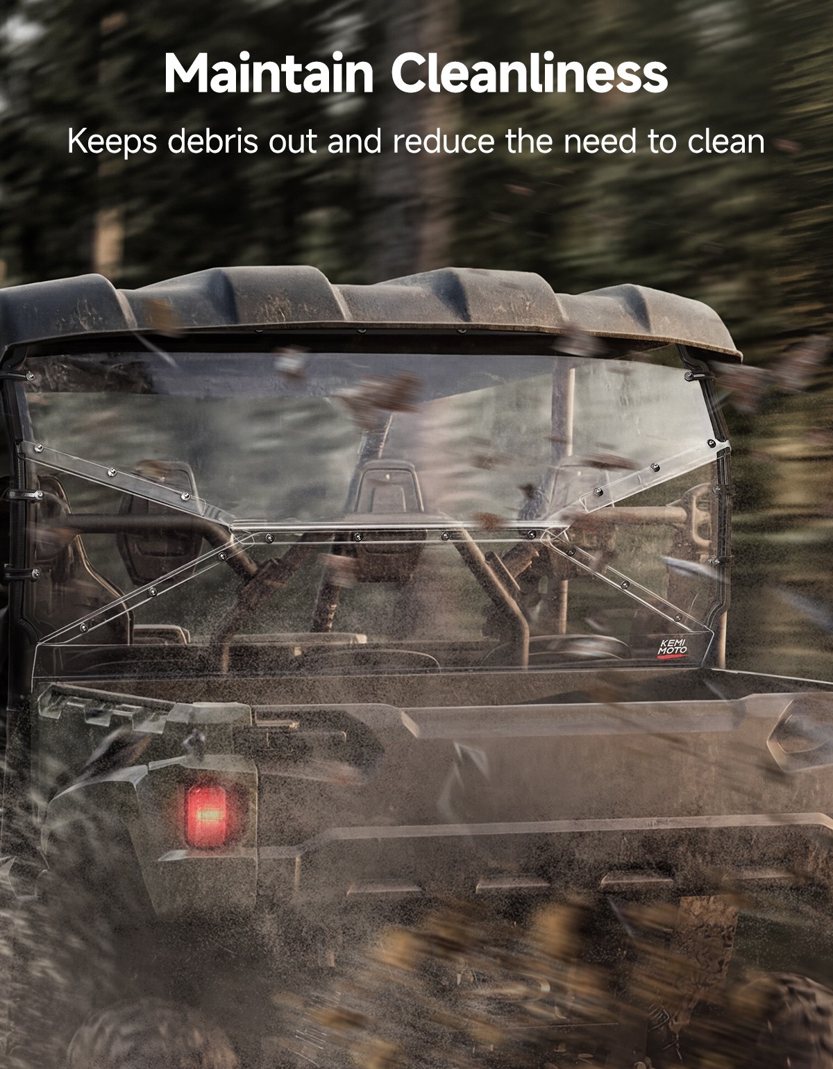 UTV Rear Windshield Clear Window Scratch-Resistant 6 Seat For 2015+ Viking VI