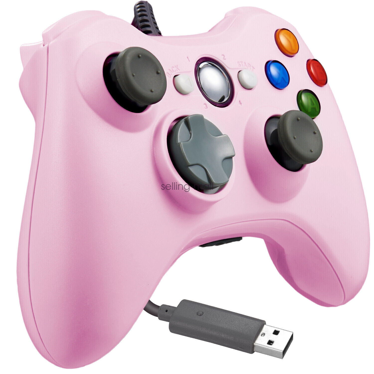 USB Wired Xbox 360 Controller Gamepad For Xbox 360 PC Windows 11 10 8 7 XP PINK