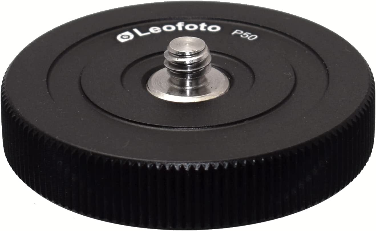 【Leofoto USA】Leofoto P50 50mm Spacer Disc w 1/4" Male Screw & 1/4" Female Socket