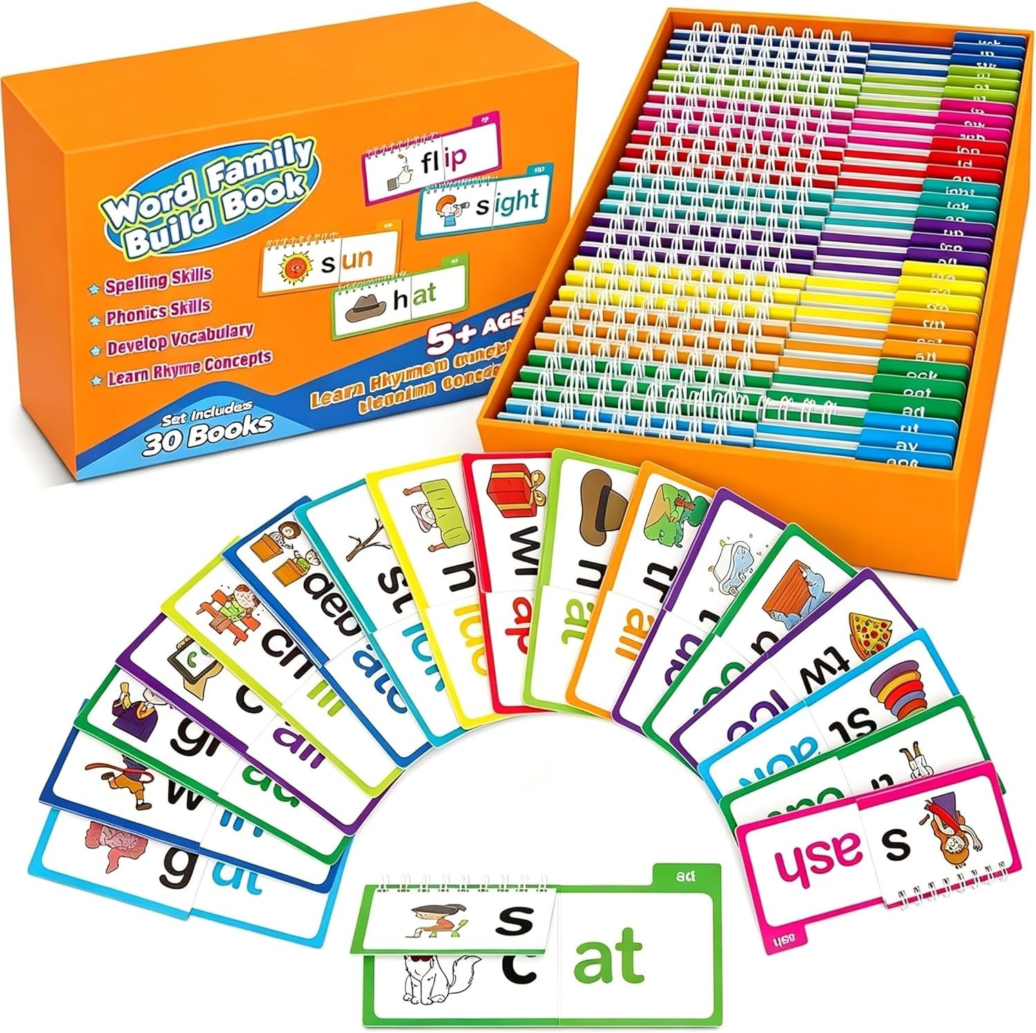 Read and Rhyme Flip Books, Phonics Flash Cards, Sight Words, Kindergarten