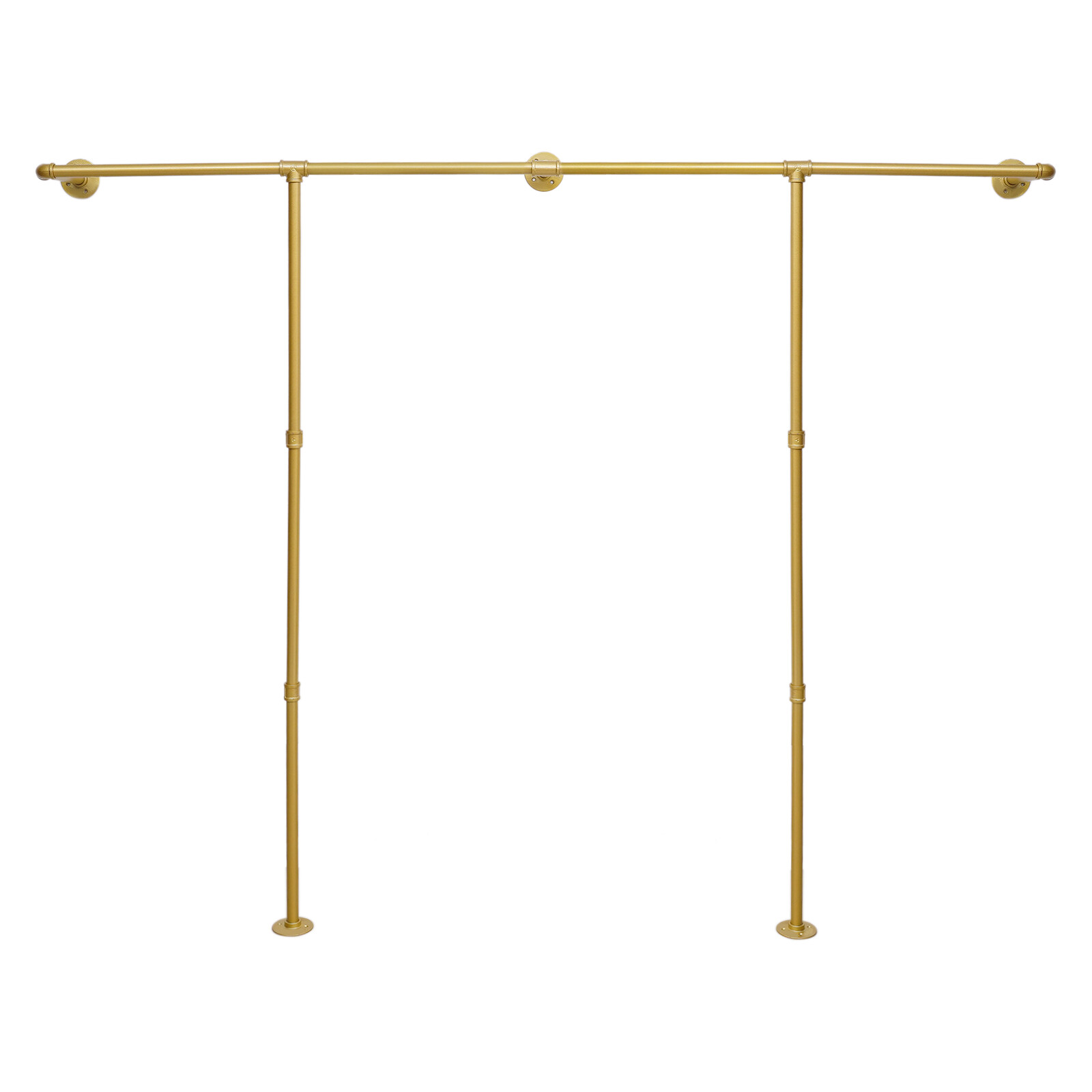 Industrial Pipe Clothes Rack Wall Mounted Garment Rack Clothing Organizer Hanger