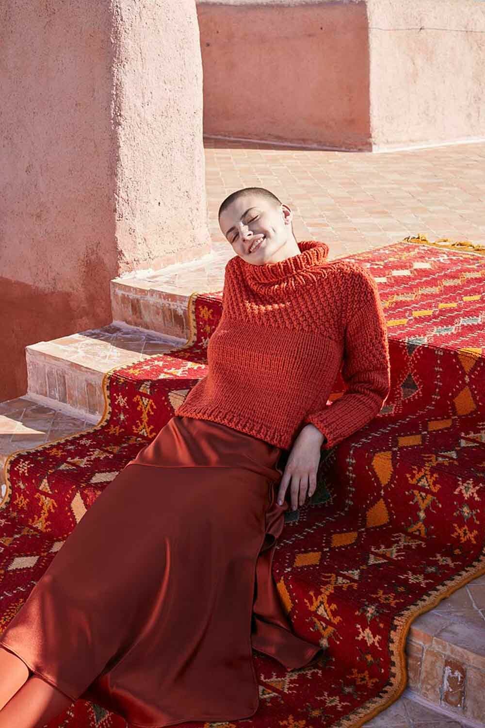 Pullover - Lang Yarns Fire - Model Package Knitting Package With Instructions