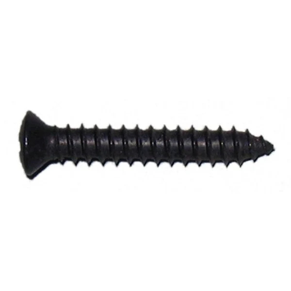 #8 x 1" Black Steel Phillips Oval Head Sheet Metal Screws (25 pcs.)