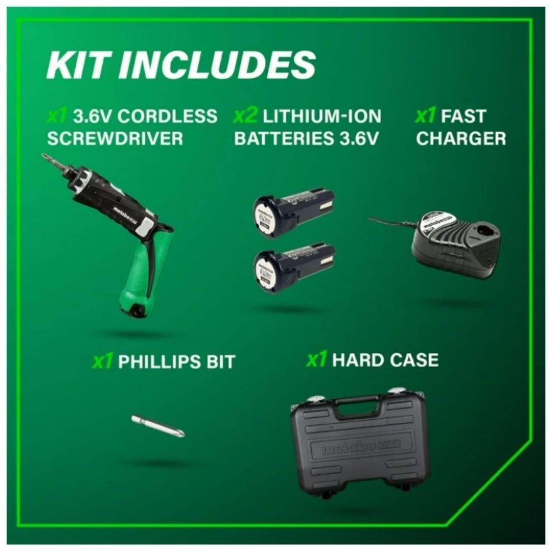 Metabo HPT DB3DL2M 3.6V Cordless Screwdriver