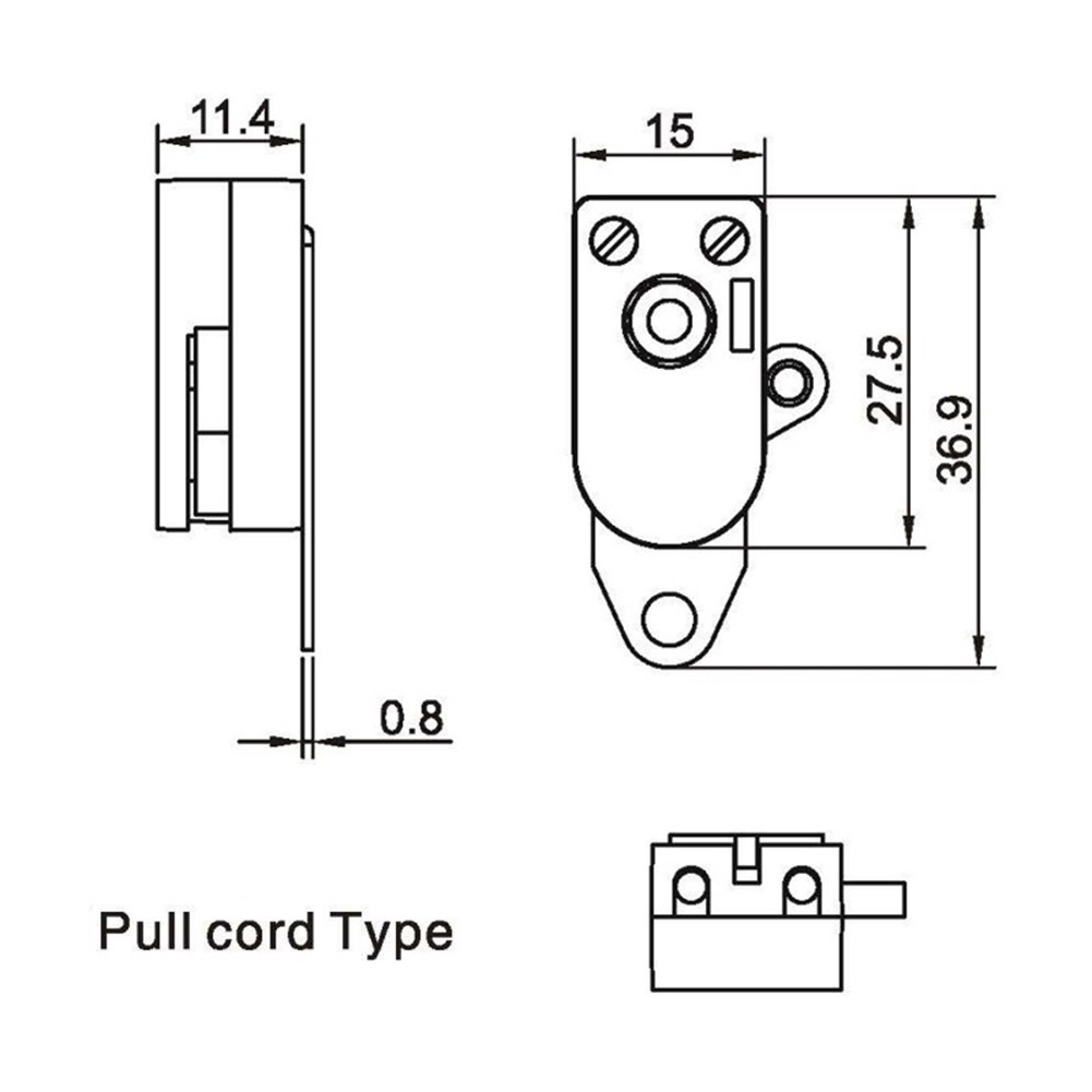 Adjustable cord rotating for pull cord wall light switch for personalized