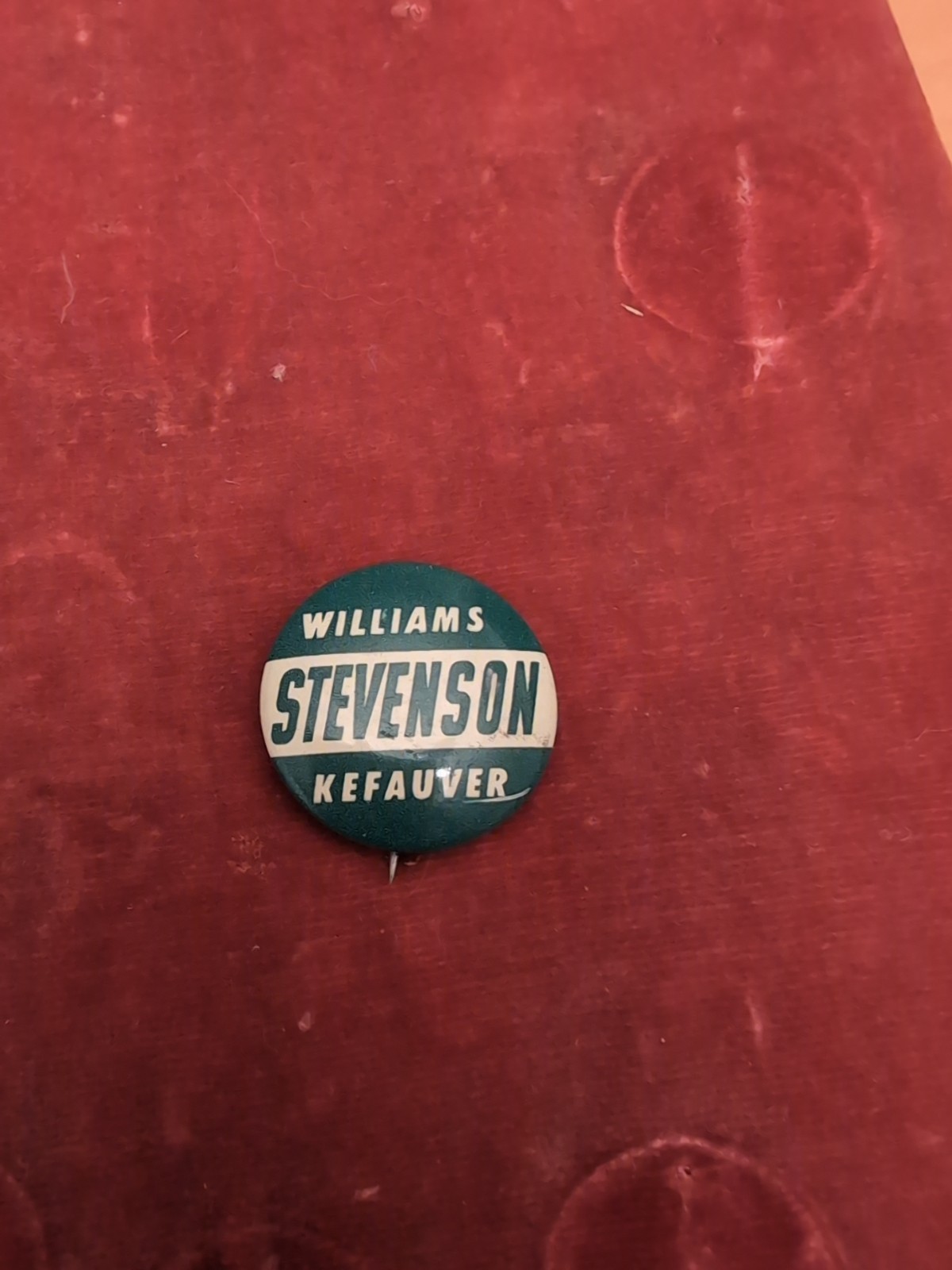 Stephenso/Kefauver Political Button