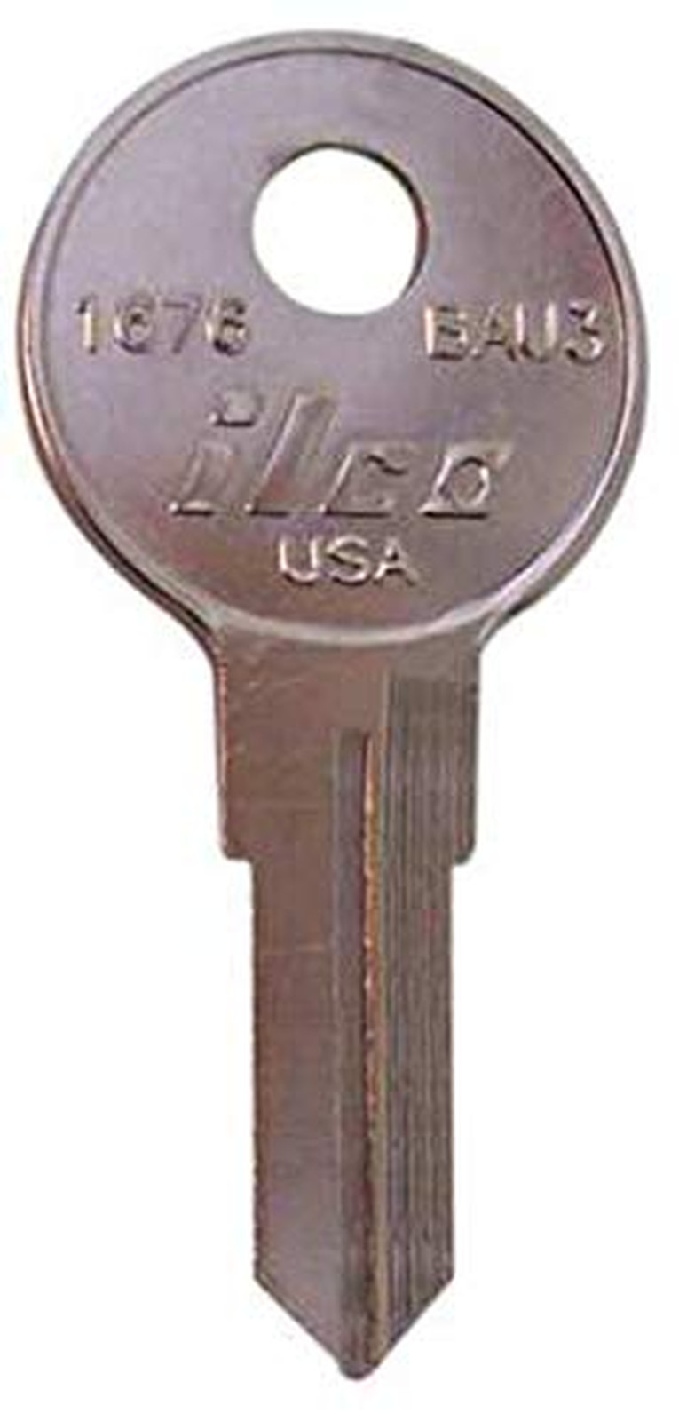 Key Blank, Brass, 1676-BAU3, PK10