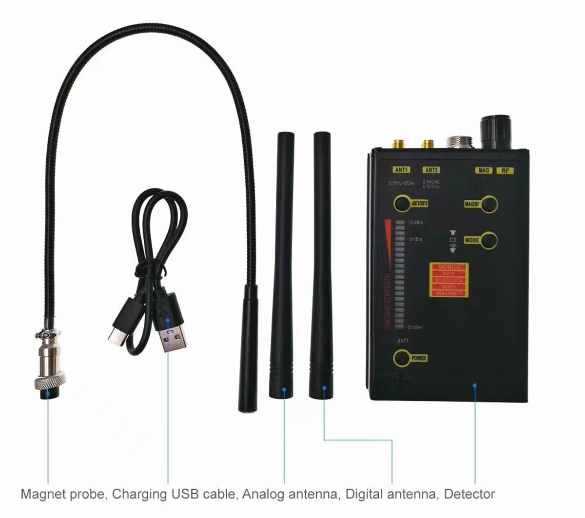 Bug Detector Counter Surveillance Tool Spy Bugs Room Sweeper GPS Tracker Finder