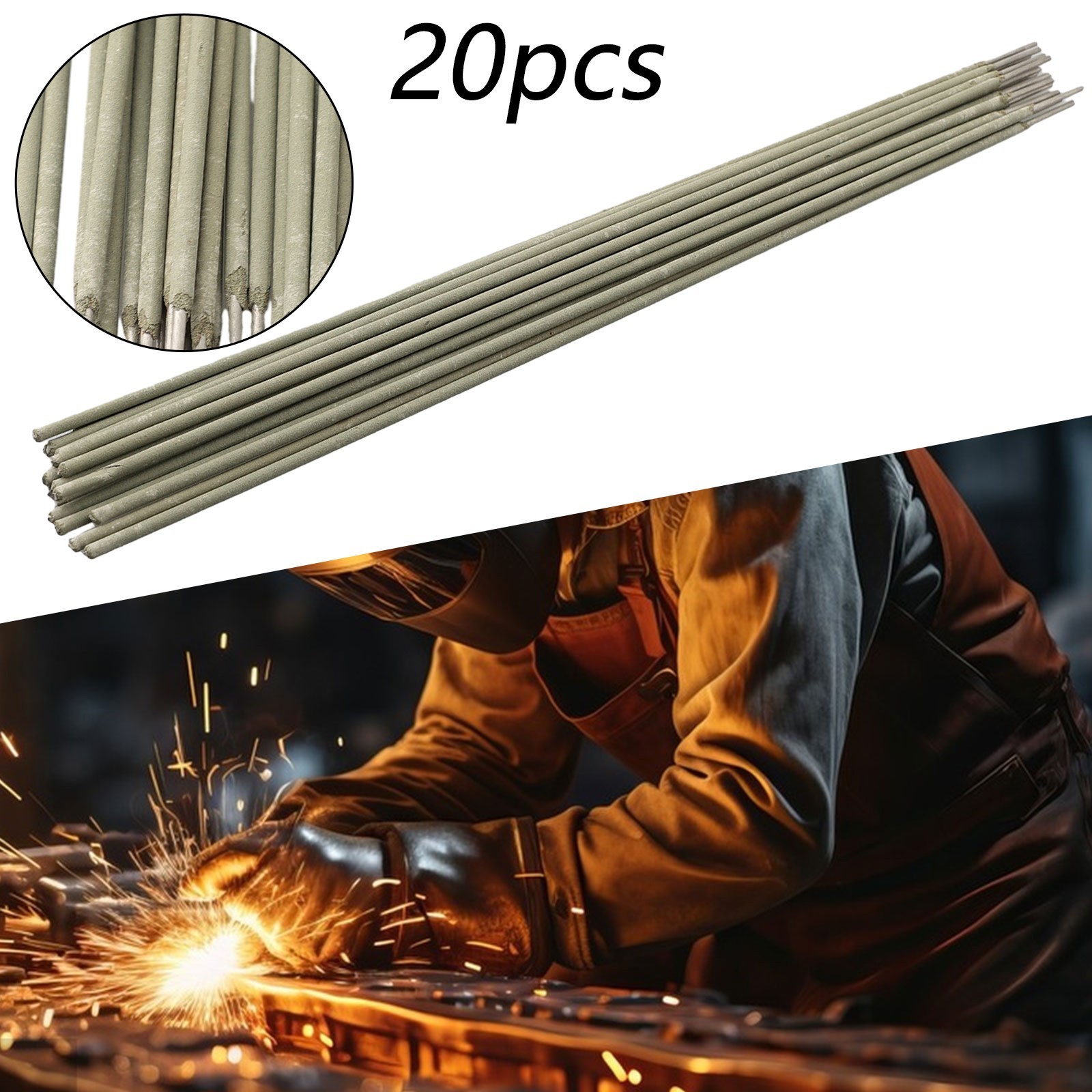 1.0mm-4.0mm 304 Stainless Steel Electrode A102 Solder Wires Welding Rod 20*