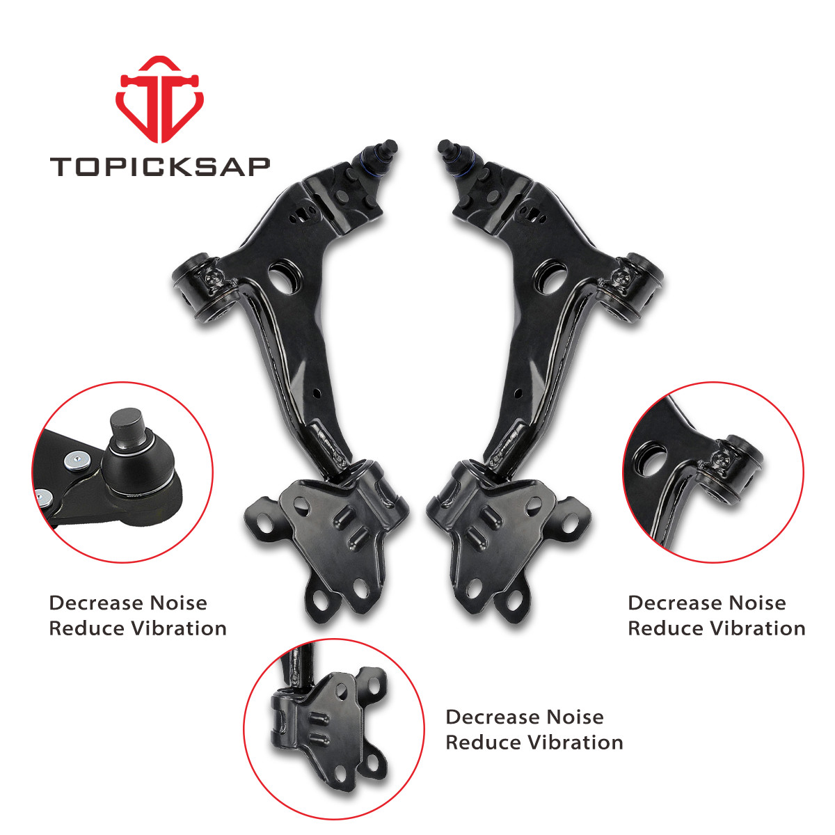 Front Left Right Lower Control Arms with Ball Joints for 2013 - 2019 Ford Escape
