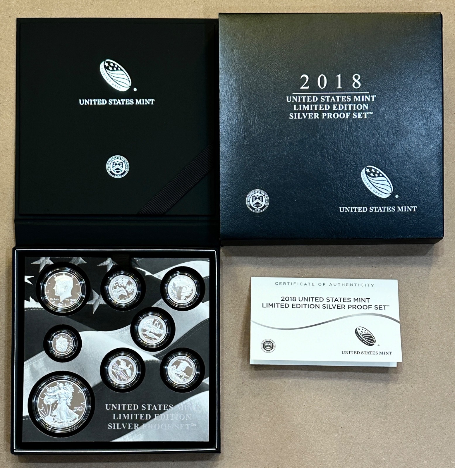 2018-S  LIMITED EDITION SILVER PROOF SET  WITH BOX AND COA
