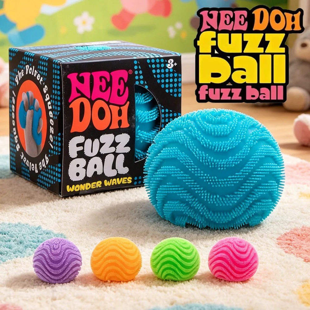 NeeDoh Fuzz Ball Mystery Blind Box – Ultra-Soft Squishy Stress Relief Toy