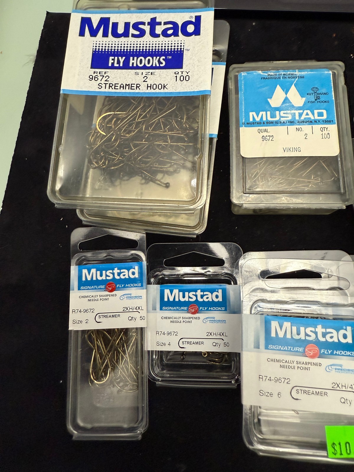 Vintage Mustad 9672 Salmon Streamer Fly Hooks
