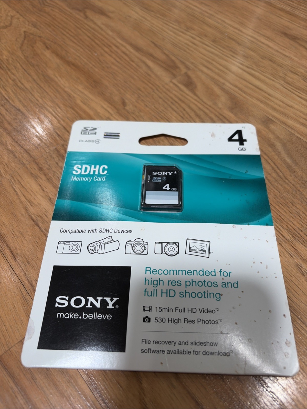 Sony 4GB SDHC Class 4 Memory Card - NEW & SEALED
