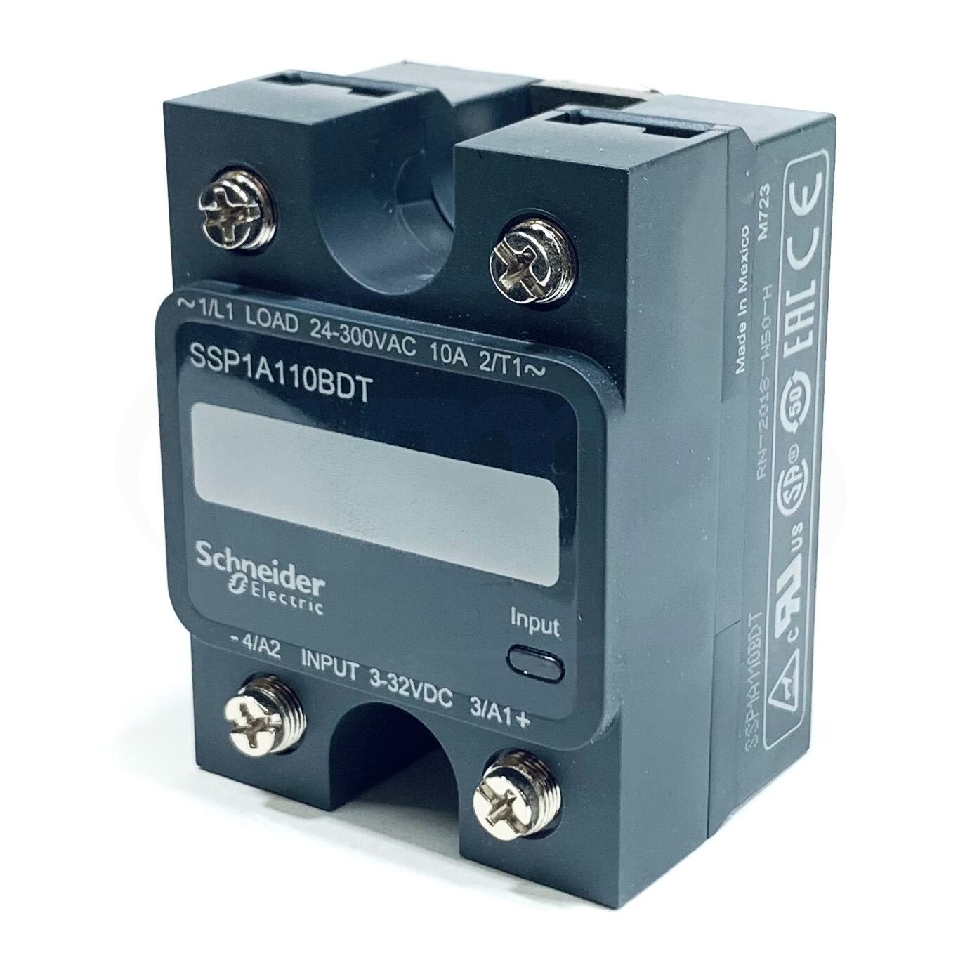 SSP1A110BDT Schneider Electric Solid State Relay, 1-P, 10A @ 300 VAC 3-32 VDC