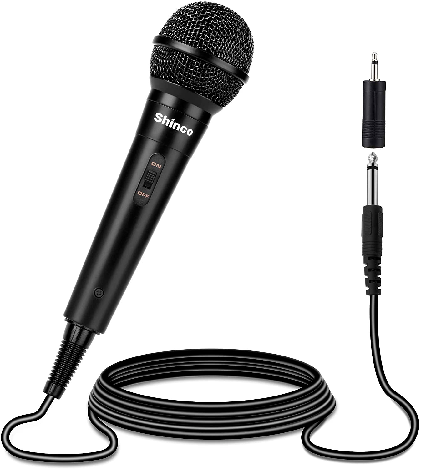 Shinco Handheld Wired Microphone Karaoke Vocal Mic with 13Ft Cable and On/Off