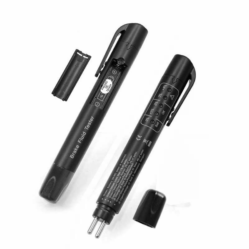 Brake Fluid Liquid Oil Tester Pen 5 LED Indicator Car DOT/DOT4 Testing Tool