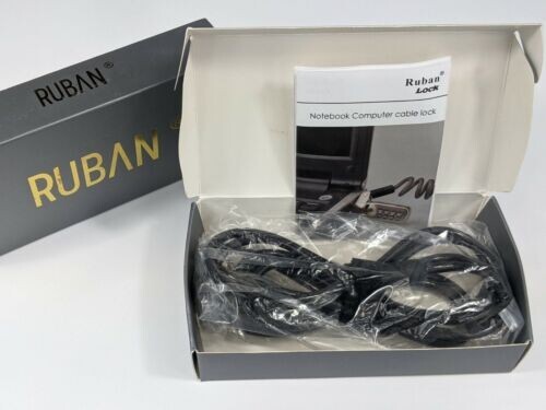 RUBAN Universal Notebook Laptop Combination Lock Security Cable for Wedge slots